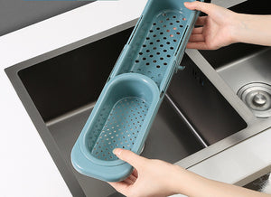 Open image in slideshow, Telescopic Sink Rack Soap Sponge Holder Kitchen Sinks Organizer Adjustable Sinks Drainer Rack Storage Basket Kitchen Accessories
